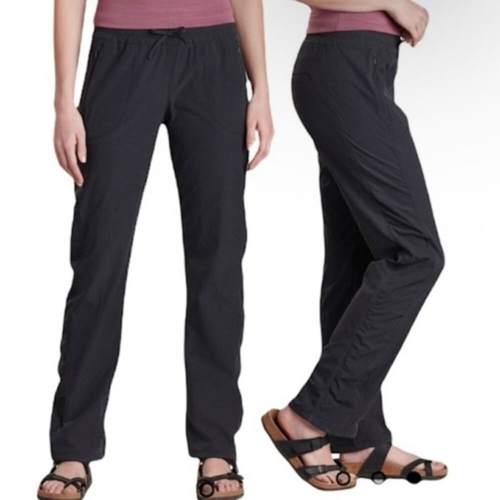 Kühl Womens Sz XL Long Freeflex Move Lightweight Pull-on Active Pants Koal